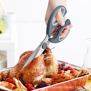 กรรไกรครัวสแตนเลสสีเขียวสำหรับงานหนักอเนกประสงค์สำหรับการตัดเนื้ออาหารทะเลบาร์บีคิว - Product Image 3