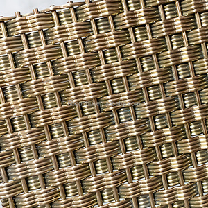 Armoires de cuisine modernes, portes en maille d'acier inoxydable <span class=keywords><strong>anti</strong></span>-salissure, revêtement en poudre, panneaux en maille tissée faciles à nettoyer, décoratifs - Product Image 4