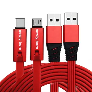 สายชาร์จโทรศัพท์อัจฉริยะที่สามารถซ่อมแซมได้ทนทานสาย USB ที่เพิ่งเกิดใหม่