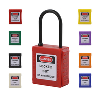 Moteur LOTO, 4MM de diamètre Cadenas de sécurité à manille en Nylon, livraison gratuite, déverrouillage thermoplastique avec clé principale G71NB