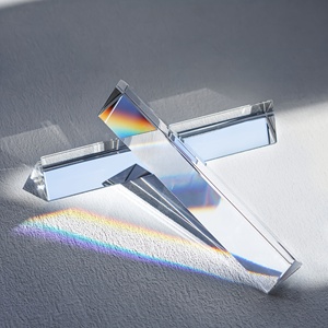 Dilu tinh thể rõ ràng kính quang học lăng kính mặt bóng lăng kính K9 Tinh thể thủy tinh khối kim tự tháp cho máy ảnh lọc chụp ảnh tuyệt đẹp - Product Image 1