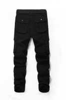 Celana Cargo Bermuda Jogger Ukuran Besar BAWANGCHENG, Anti Air, Katun Spandex, Bernapas, Enam Kantong, Pewarnaan Khusus