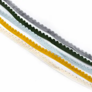 Deepeel Eb130 1Cm Kleurrijke Nylon Pompons Kant Webbing Kledingstuk Accessoires Elastisch Kant Voor Decoratie