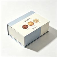 Boîte à biscuits rigide en carton de haute qualité avec séparateur, boîtes à snacks de qualité alimentaire, boîtes à donuts, macarons, boîte en papier avec séparateur