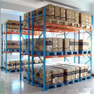 Vendita calda 3 livelli 2000kg Per strato L2700 D1000 H6000 magazzino Heavy Duty lamiera impilabile Pallet Rack Beam Racking Storage