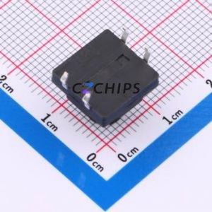 TS018-CBY1FH10.0 Tactile Switch Through hole-4P,12x12mm Switch Single Pole Single Throw Round Button 2.5N Through Hole - Product Image 2