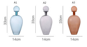 Personalizzato Cinese Grande Alto Blu Borosilicato Colorato Unico Piano di <span class=keywords><strong>Murano</strong></span> Perle di Vetro di Arte Bocciolo di Fiore Vaso con la Sfera Coperchio - Product Image 6