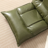 Fauteuil de sol inclinable réglable en cuir pour gaming, design contemporain, pliable, pour salon