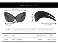 Y2K sport enveloppant lunettes de soleil futuristes 2024 femmes hommes surdimensionné oeil de chat nuances cadre marque de mode Logo lunettes personnalisées