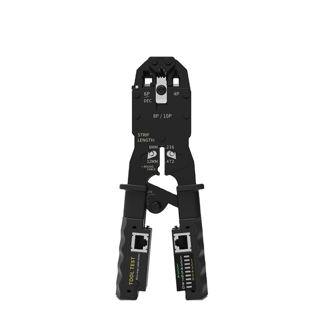 Network Tool With Tester for 8p/6p/4p Network Crimper With Cable Tester Rj45 Crimping Tester Tool
