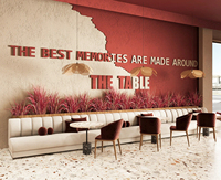 Banquettes de restaurant modernes personnalisées de haute qualité avec éclairage LED, étanches, écologiques, vente directe d'usine - Design intérieur 3D en gros