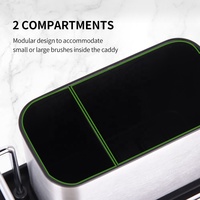 Vente en gros en acier inoxydable de style basique support de rangement créatif pour évier de cuisine avec poignée support pour évier
