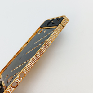 Cổ Phiếu Sẵn Sàng Sang Trọng Mạ Điện Trung Khung Cho <span class=keywords><strong>Iphone</strong></span> <span class=keywords><strong>4</strong></span> Với Đầy Đủ Zircon <span class=keywords><strong>Bezel</strong></span> Mạ Vàng Điện Thoại Di Động Trung Khung - Product Image 4