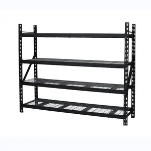 KIT86 Metal 4 Tier Shelves Storage Heavy Duty 800kg/Layer Boltless Racking For Industry Warehouse Garage