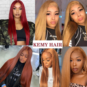 Nuevo Color BURG 8 a 26 pulgadas 1 unids/pack venta al por mayor paquetes de cabello humano ondulado extensión de cabello humano Remy recto - Product Image 3