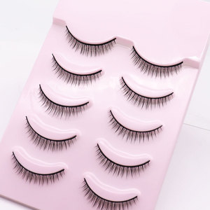 Cils à effet mouillé en gros, faux cils en vison synthétique, cils vaporeux, fournisseur de faux cils faits à la main, 8 mm, <span class=keywords><strong>manga</strong></span>, bande complète, sans cruauté, noir naturel - Product Image 4