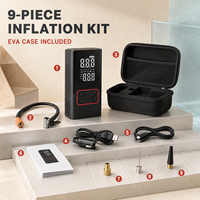 Tpson Gonfleur de pneus intelligent multifonctionnel 22 cylindres 6000 mAh Pompe à air portable Affichage numérique LCD Arrêt automatique Batterie externe