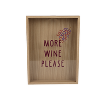 Boîte à vin rustique en bois avec motif de raisin, pour collectionneur de bouchons de bouteilles, à suspendre au mur, pour la décoration et le rangement