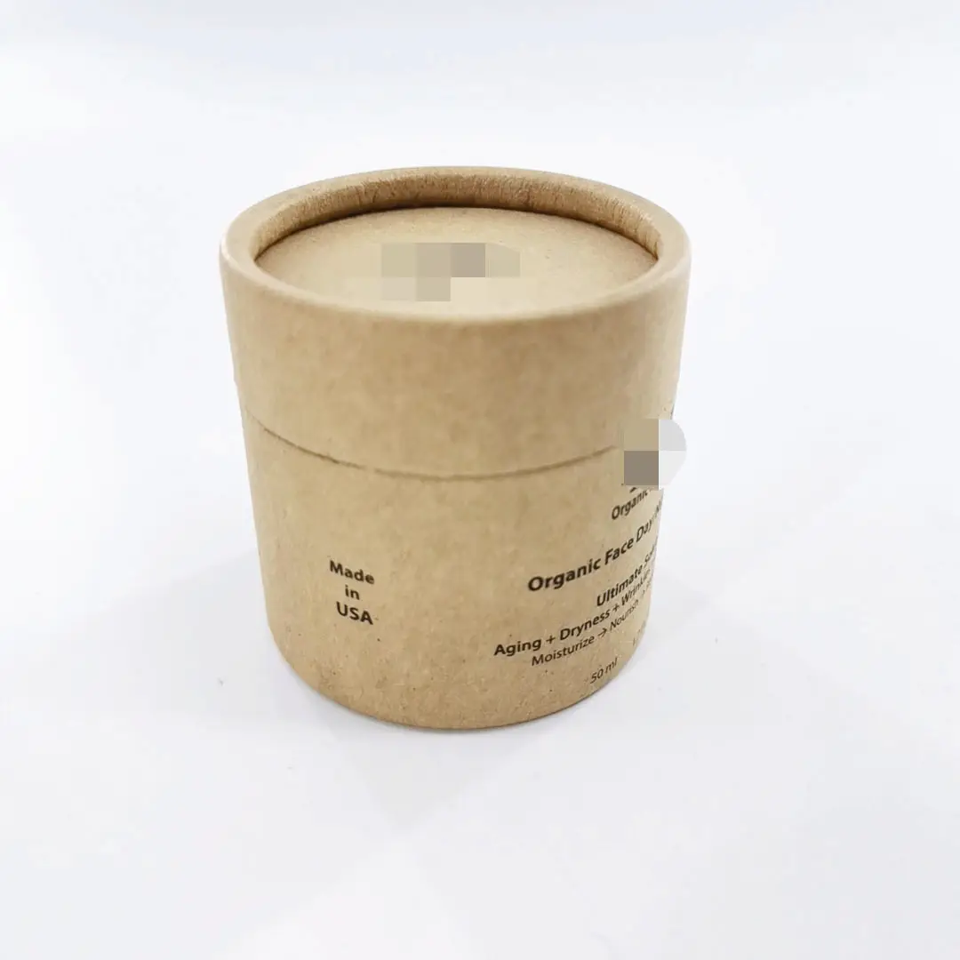 Recipiente de papel biodegradável, logotipo personalizado recipiente de papel do corpo jarra de creme cosméticos compacto