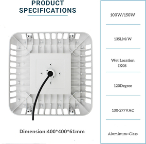 Nhà Máy Giá cả cạnh tranh 150W 20250lm trạm xăng Xăng tán ánh sáng - Product Image 6
