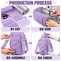Sac isotherme pour bouteille d'eau en polyester avec doublure en aluminium et cordon élastique pour l'extérieur, directement de l'usine