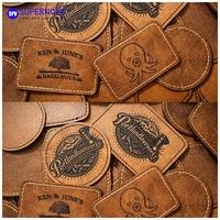 Patch en similicuir Laserable Rectangle 3 "X 2" avec adhésif