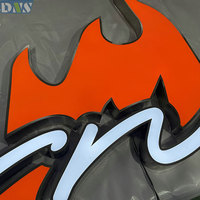 Panneaux acryliques LED 3D personnalisés à éclairage frontal pour magasin extérieur Logo pour les décorations de commerce électronique d'entreprise