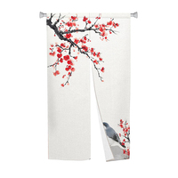 Rideau de porte Noren de style japonais, moderne et personnalisé, aspect artisanal, écologique, texte personnalisé, polyester et coton, occultant, ignifuge