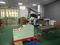Máquina Paletizadora de Cartones con Motor Servo, Estructura Resistente, Montaje en Suelo, Caja de Plástico, Fácil Programación, para Palés Europeos