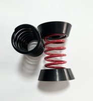 Ressort de compression de sol en bois de gymnastique de style spirale avec capuchons en plastique Matériau en alliage à usage industriel