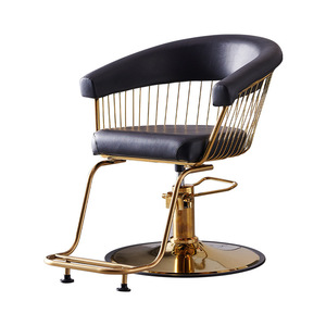 Fauteuil de coiffure de luxe YOUTAI, dernière version, design évidé, noir et or, pour salon de coiffure et barbier - Product Image 1