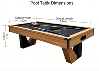 Table de billard d'usine 9 pieds, table de billard moderne pour usage domestique avec retour automatique des billes