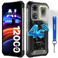Teléfono Resistente LAGENIO Rhino1 Pro con 4G LTE GSM, Unisoc T7250, Pantalla de 120Hz, Batería de 12000mAh, Carga de 33W, Cámara de 8MP+64MP, SOS