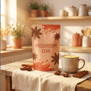 Chai de Hongos con 6 Hongos Adaptógenos: Melena de León, Cola de Pavo, Shiitake y Reishi para Mejorar la Concentración, la Digestión y la Inmunidad OEM - Product Image 2