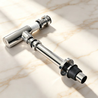 Kit de siphon de lavabo chromé G1 1/4 réglable en hauteur, mural, anti-odeur pour salle de bain
