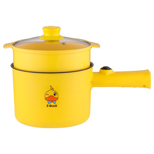 หม้อไฟฟ้า Z-Duck ขนาด 18 ซม. ความจุ 2 ลิตร แบบสองชั้นเคลือบสารกันติด พร้อมฝาปิด สำหรับใช้ในบ้าน - Product Image 1