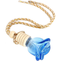 6ml Rose En Forme De Parfum Pendentif Ornements désodorisant Parfum De Voiture Suspendu Parfum Diffuseur Bouteille En Verre