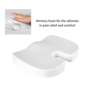 Cojín de asiento de espuma de memoria caliente portátil para uso en oficina Alivia el dolor de coxis en la meditación y el uso del automóvil - Product Image 5