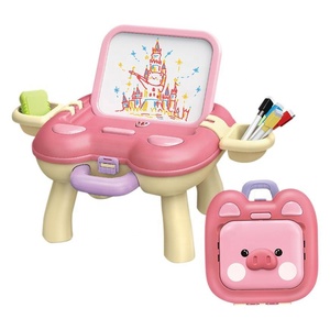 Tavolo da Disegno per Bambini in ABS con Contenitore - Cavalletto Artistico Multifunzionale a Forma di Maiale e Cane, Giocattolo Educativo per lo Sbozzamento Artistico dei Bambini - Product Image 2