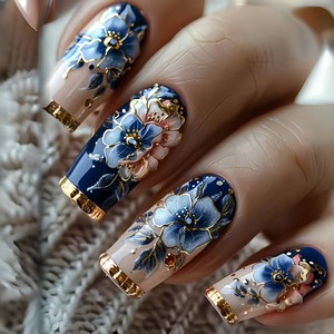 Faux ongles en acrylique à presser, forme amande courte, couvrance totale, style simplicité française, 24 pièces réutilisables avec colle pour salon de manucure et doigts - Product Image 5