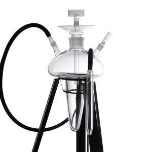 Cachimba de Gelatina con Diseño de Hongo Transparente al por Mayor, con Soporte de Metal para Narguile, para Salón de Fumadores, Bar - Product Image 5