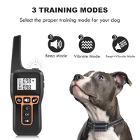 3300 Fuß Reichweite vibrierender Hundehalsband IP67 wasserdichter Vibrationshalsband für Hunde kein Stoß/Stiftscheren Hundetrainingshalsband