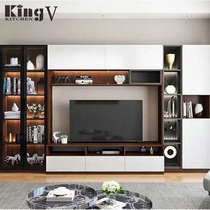 KINGV New <strong>Design</strong> Modern Simple UV High Gloss <strong>TV</strong> Stand LED Light <strong>TV</strong> Wall Cabinet <strong>Units</strong> <strong>Designs</strong> Wood <strong>TV</strong> Cabinet - Product Image 4