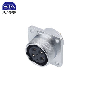 IP67 su geçirmez konnektör 2 3 4 5 6 7 8 9 10 12 14 15 çekirdek WF20 kavisli su geçirmez havacılık TV fiş kare flanş Z soket - Product Image 5