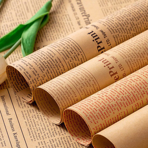 Fotografia 50x70cm carta marrone sfondo di giornale inglese per sfondo regalo ornamento alimentare - Product Image 2