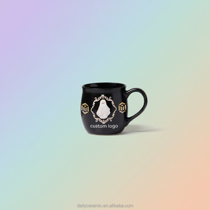 Tazza in Ceramica Nera Personalizzabile con Logo, Tazza Fantasma per <span class=keywords><strong>Halloween</strong></span>, per Caffè, Latte, Tè, con Manico, Regalo in Gres - Product Image 3