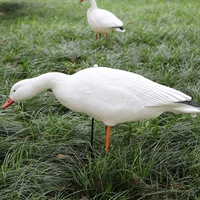 Décorations en plastique peintes de leurres d'oie blanche de neige de colvert pour la chasse