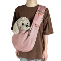 Sac de transport mains libres réglable pour chien, en nylon durable et respirant, pour petit chat, accessoire de voyage sécurisé pour chiot, sac bandoulière en tissu maillé pour animaux de compagnie