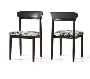 Sedia da Pranzo Moderna X5162 <span class=keywords><strong>in</strong></span> <span class=keywords><strong>Legno</strong></span> Massello, Design Floreale Bianco, Impermeabile ed Ecologica, Arredamento per Sala da Pranzo - Product Image 2
