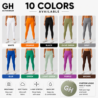 Pantalon de yoga et de sport respirant pour femme GH avec logo personnalisé, taille haute, cordon de serrage, effet push-up et contrôle du ventre